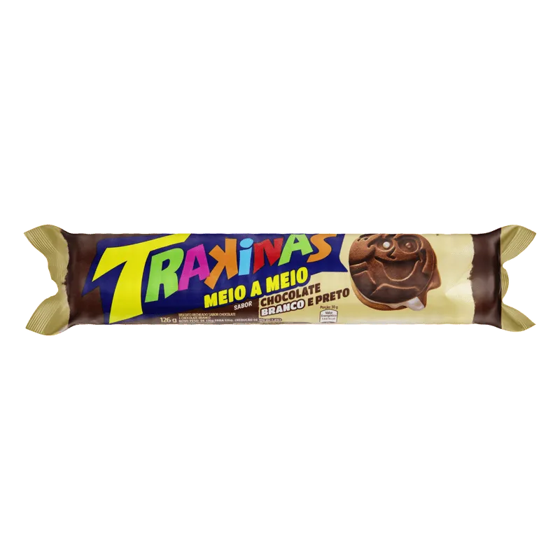 Biscoito Trakinas Meio A Meio De 126