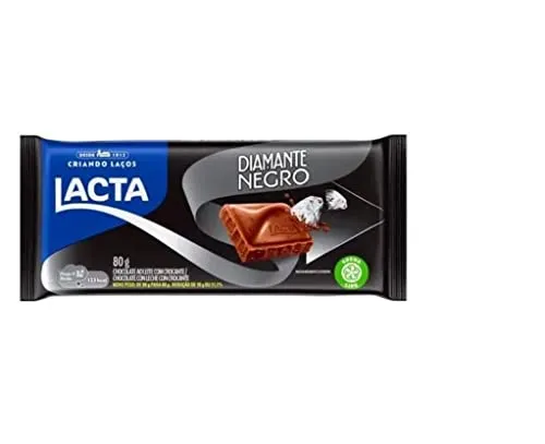 Chocolate Ao Leite Diamante Negro Lacta 80g