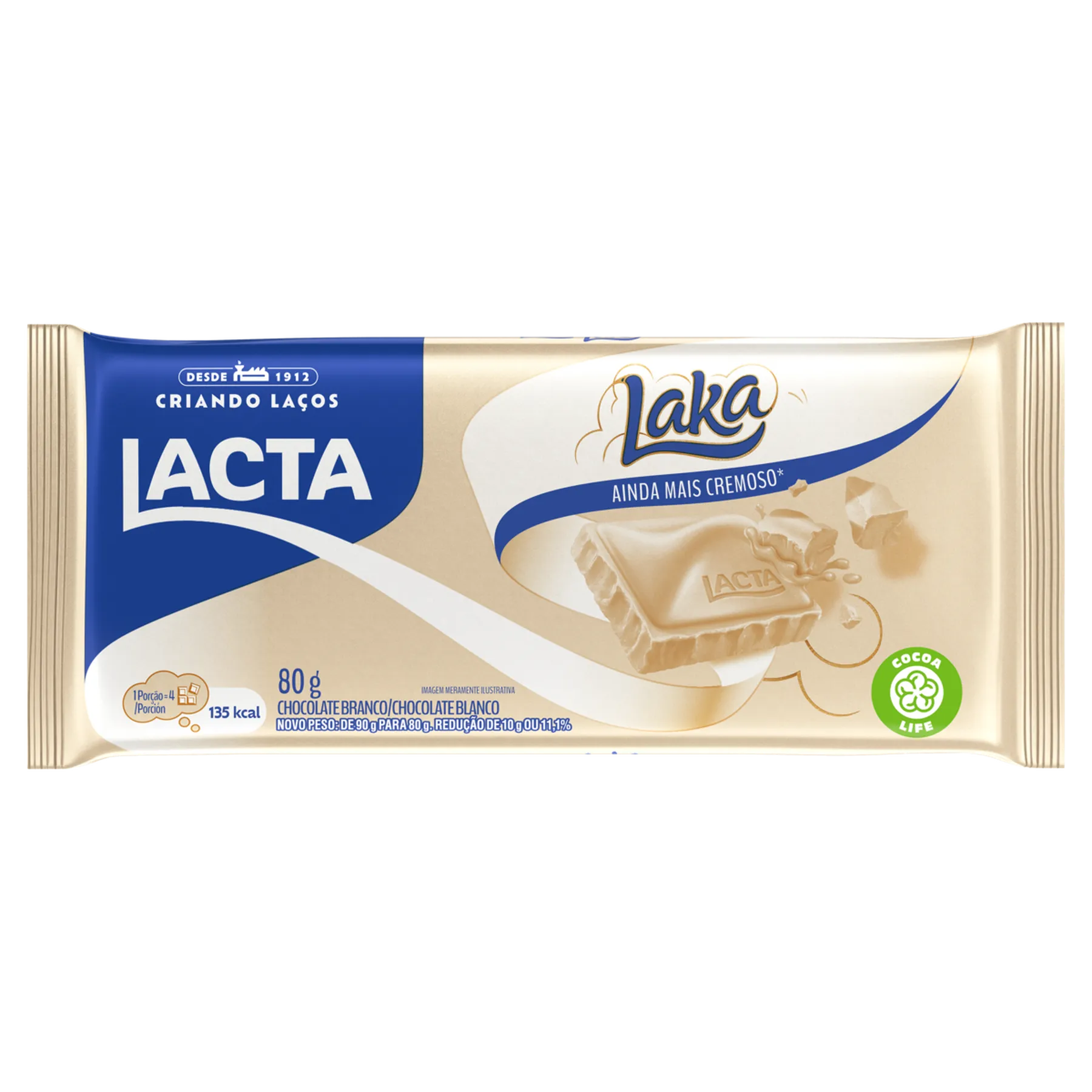 Chocolate Branco Laka Lacta 80g