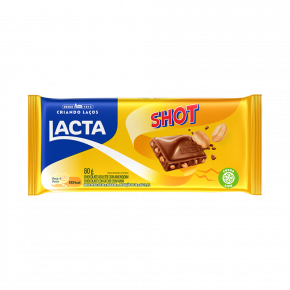 Chocolate Ao Leite Com Amendoim Lacta Shot Pacote 80g
