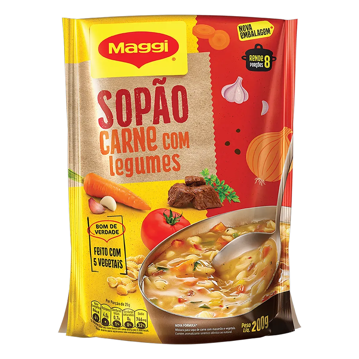 Sopão Carne Com Legumes Maggi 200g