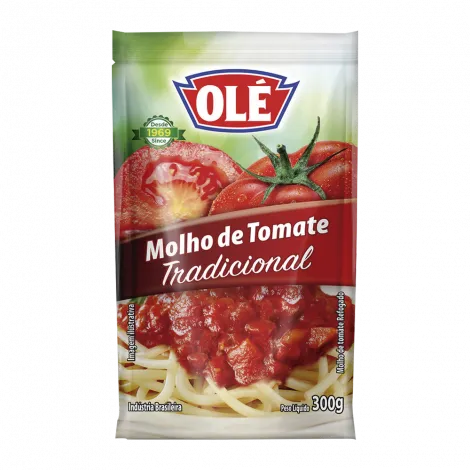 Molho De Tomate Olé Tradicional Sachê 300g