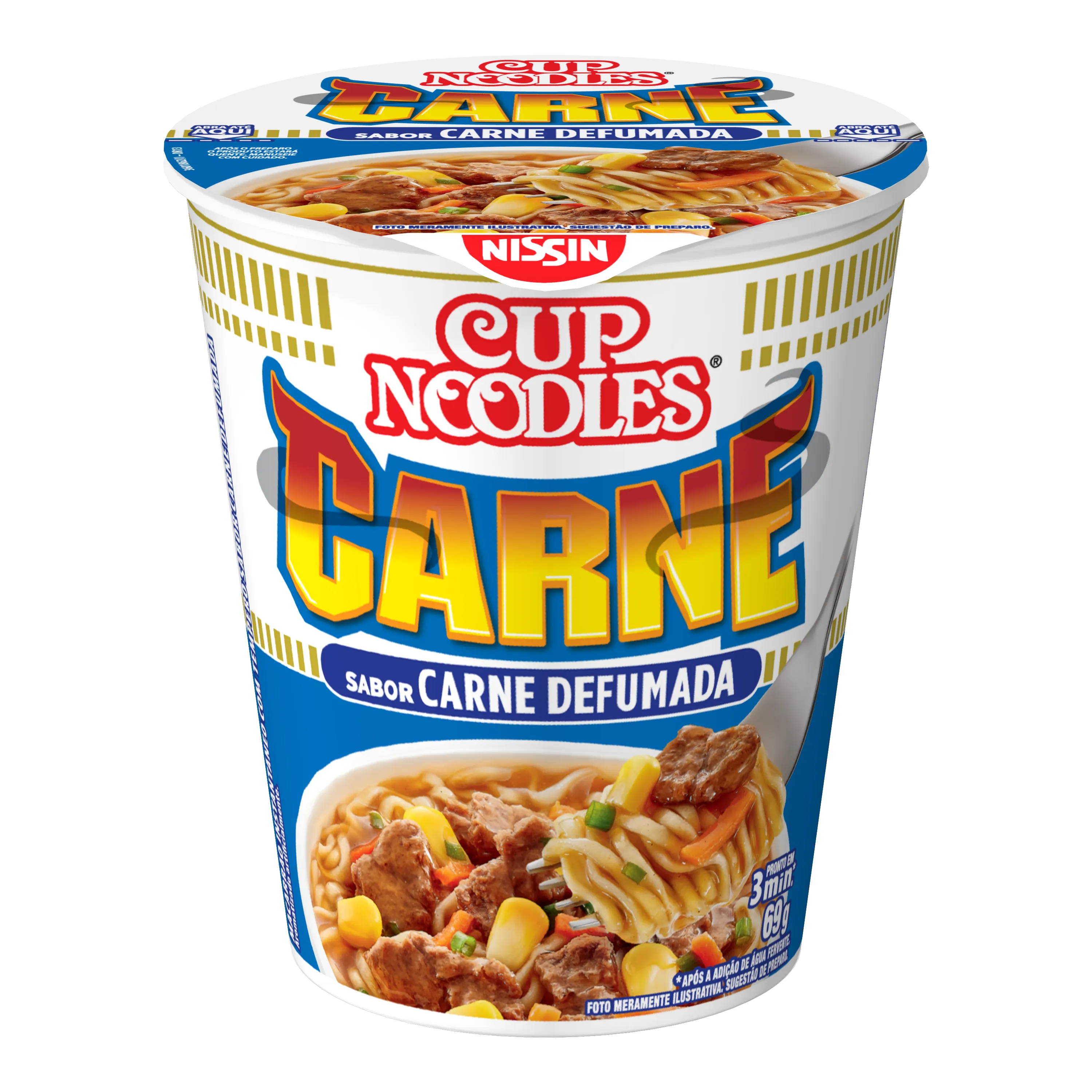 Cup Noodles Nissin Miojo Carne Defumada 69g