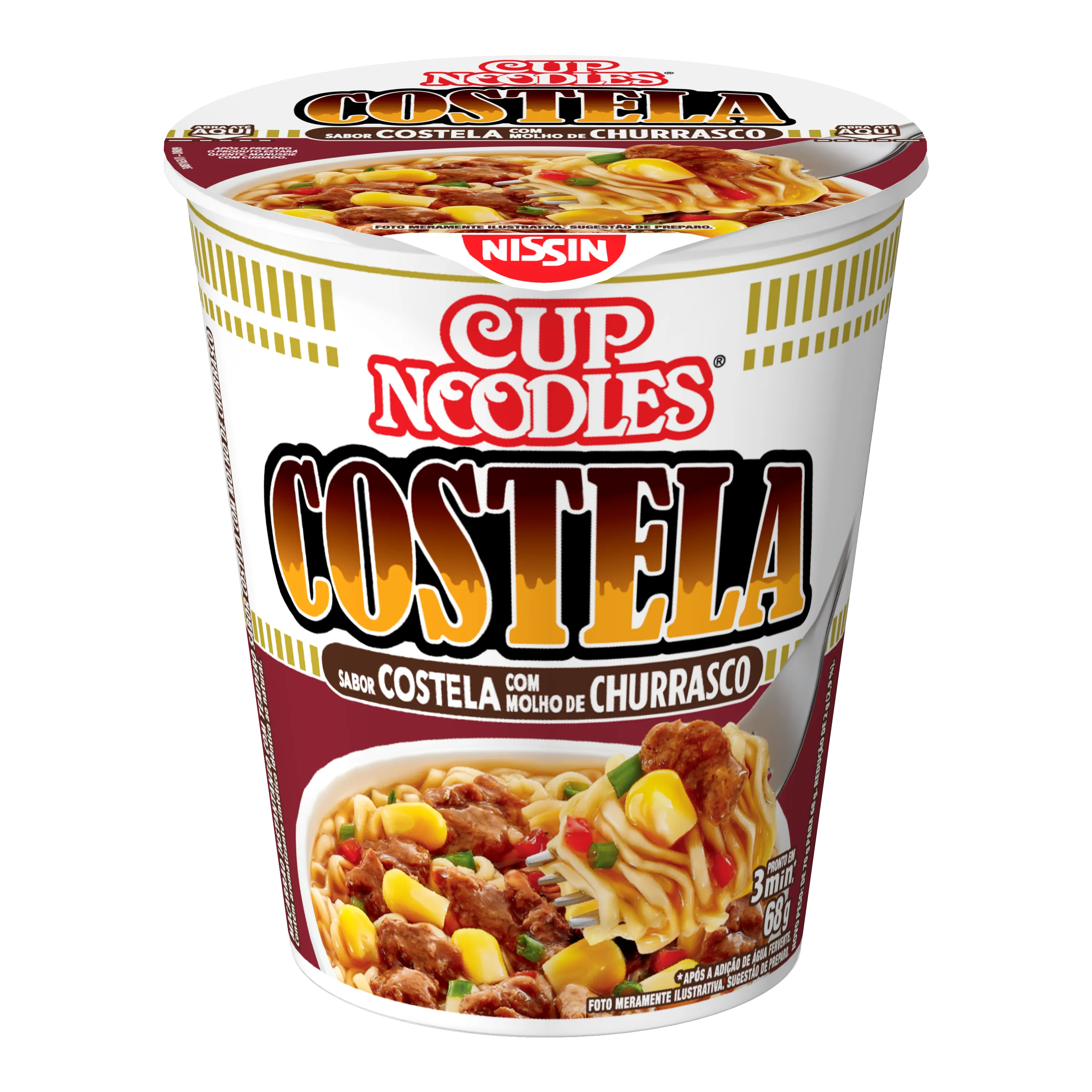 Cup Noodles Nissin Costela Com Molho De Churrasco 68g