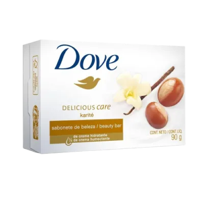 Sabonete Em Barra Dove Delicious Care Karité E Baunilha 90g