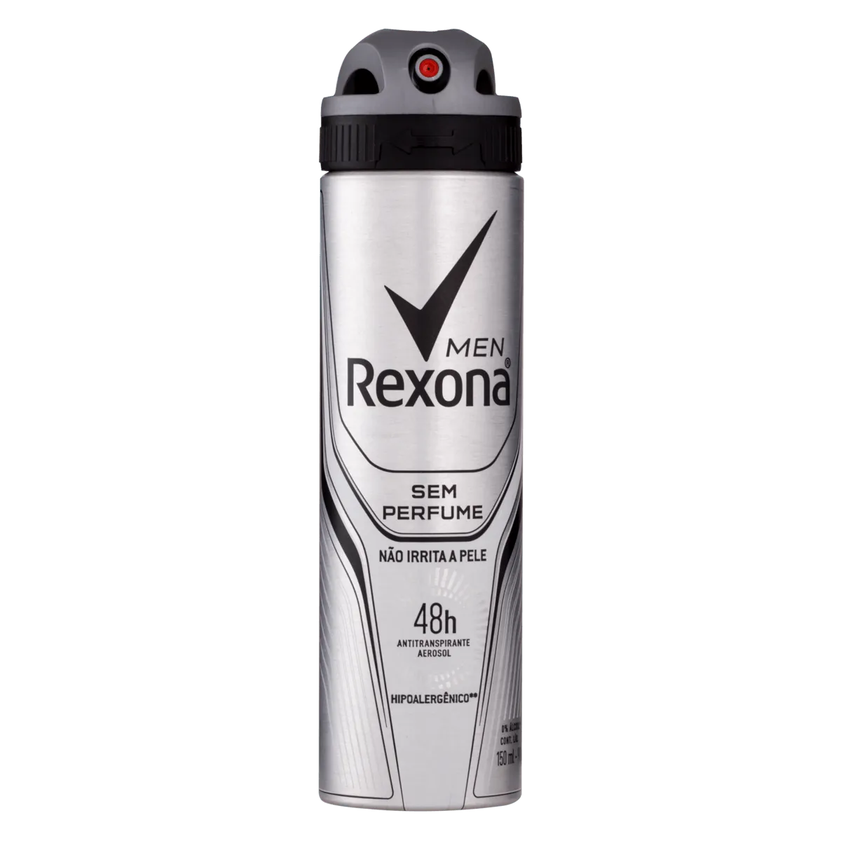 Desodorante Antitranspirante Aerosol Rexona Men Sem Perfume 72h 150ml
