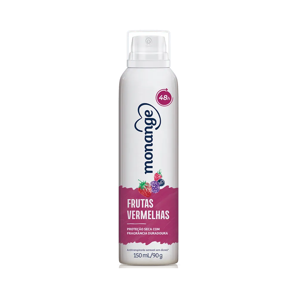 Desodorante Aerossol Antitranspirante Monange Feminino Frutas Vermelhas 150ml