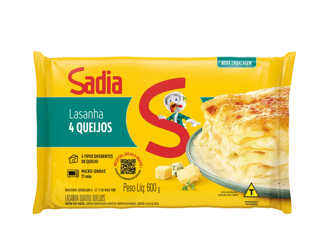 Lasanha Quatro Queijos Sadia 600g