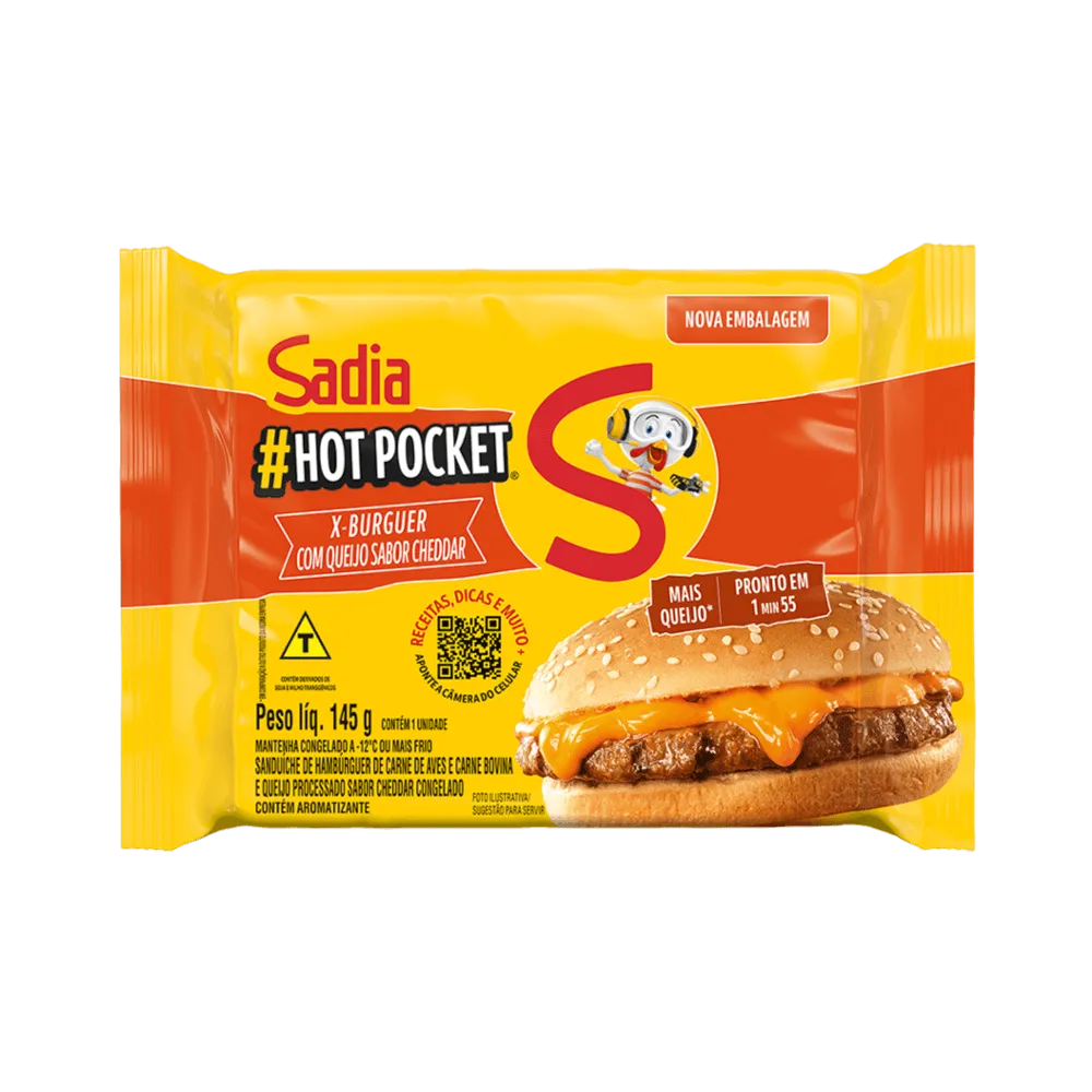 Hot Pocket X-cheddar Sadia 145g
