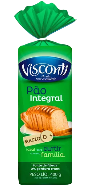 Pão De Forma 35% Integral Macio D+ Visconti 400g