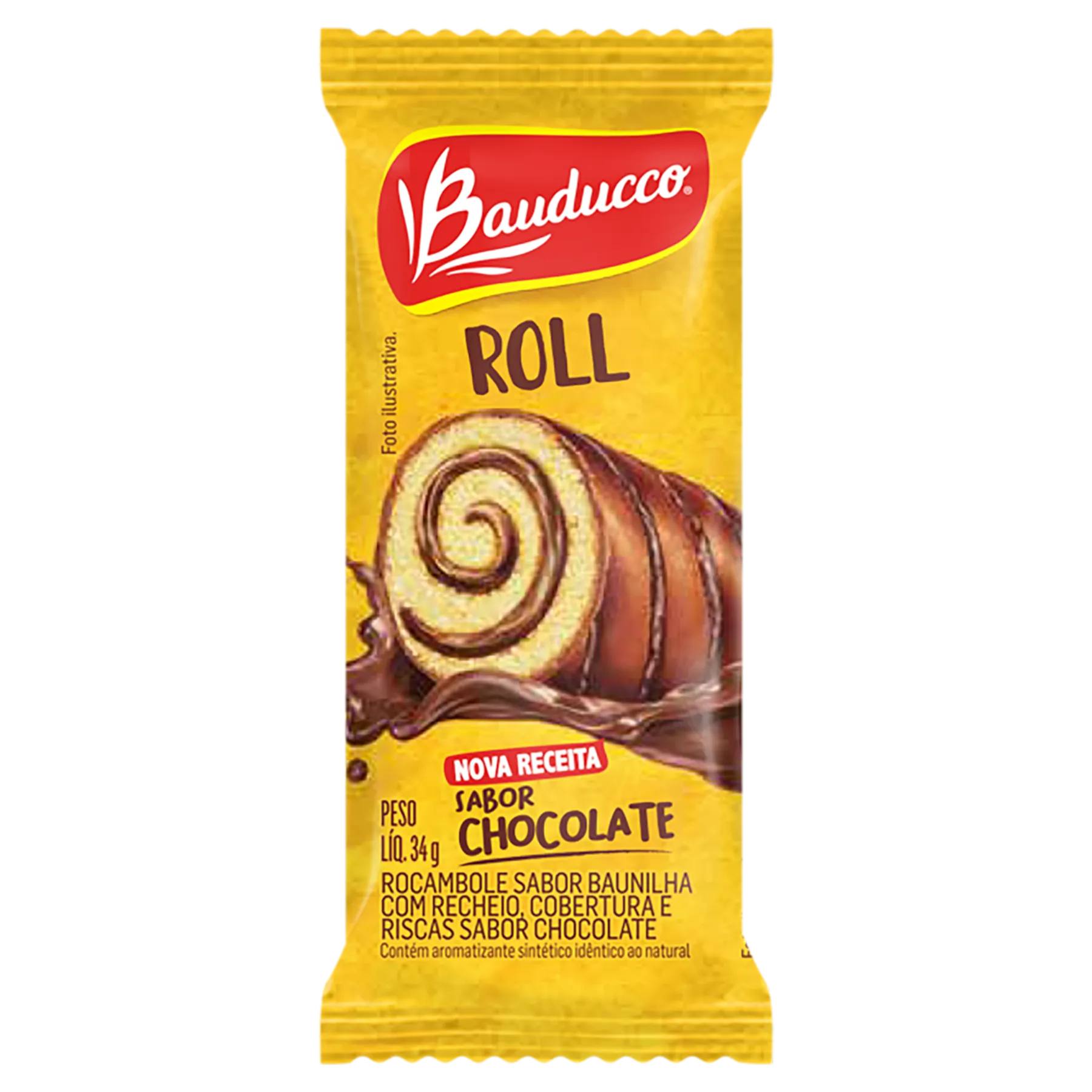 Bolinho Bauducco Roll 34g Chocolate