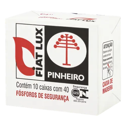 Fosforo Fiat Lux Pinheiro Com 40 Palitos