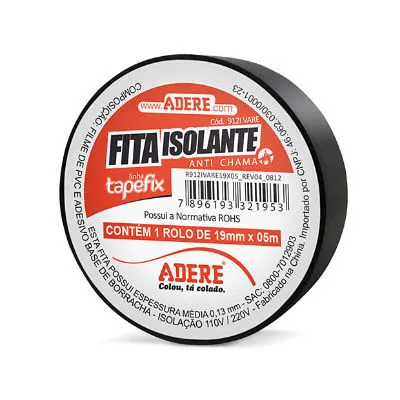 Fita Isolante Anti-chama 19mmx5m Adere