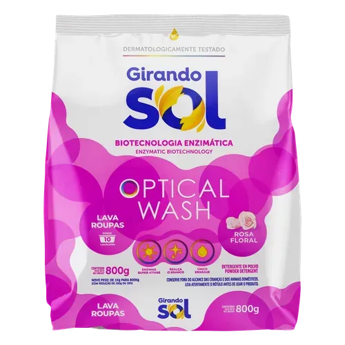 Lava-roupas Em Pó Girando Sol Rosa Sachê 800g