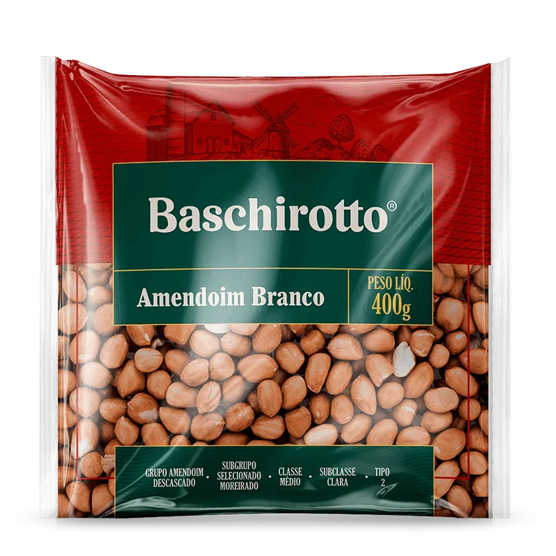 Amendoim Branco Da Baschirotto De 400g