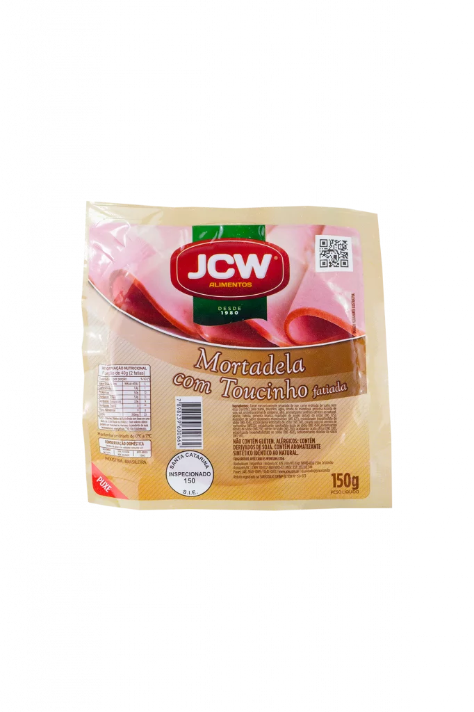 Mortadela Com Toucinho Fatiada Jcw 150g