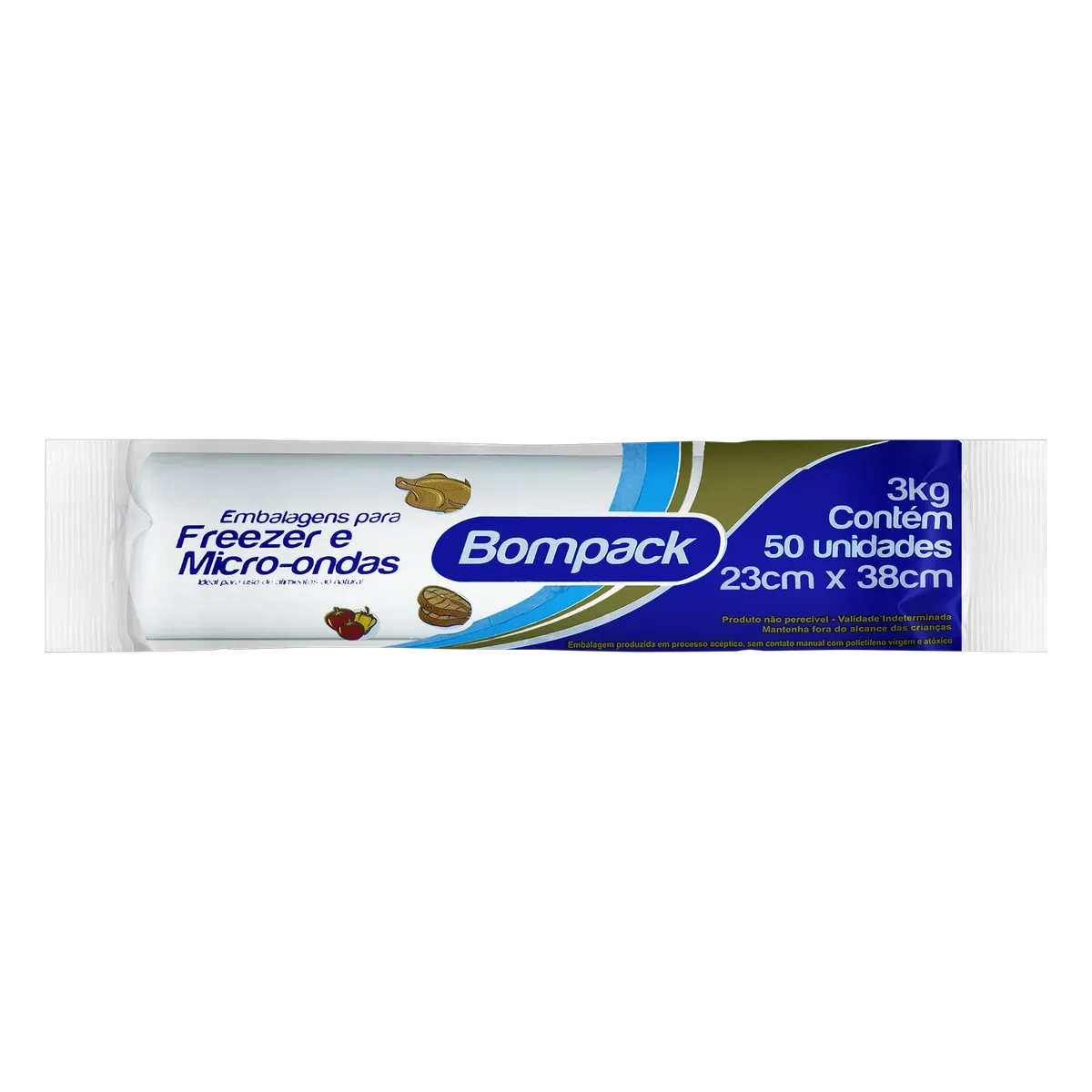 Embalagem De Freezer Bompack 3kg Pacote 50 Un
