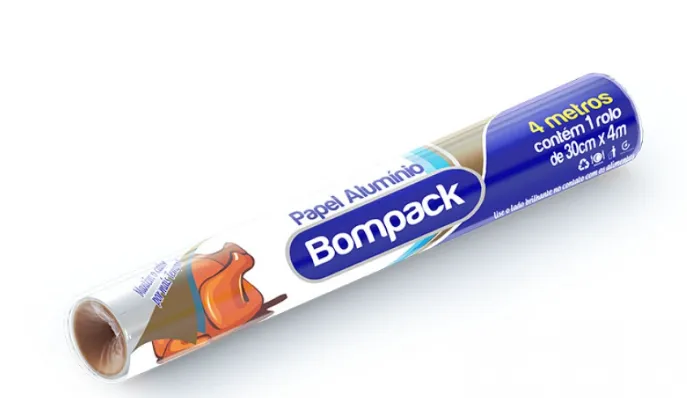 Papel Alumínio Bompack 30cmx4m Embalagem 1un