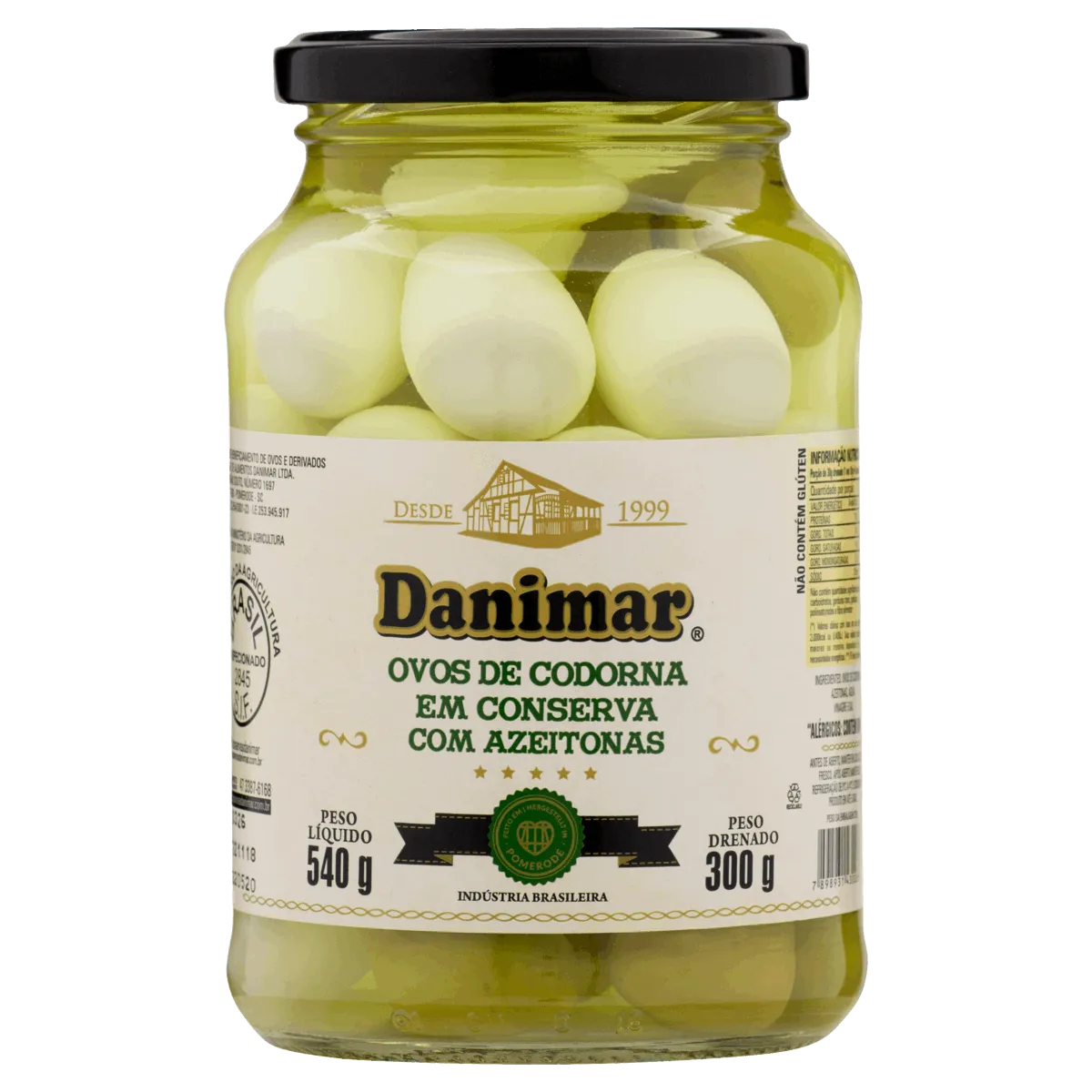 Ovo De Codorna Em Conserva Danimar 300g