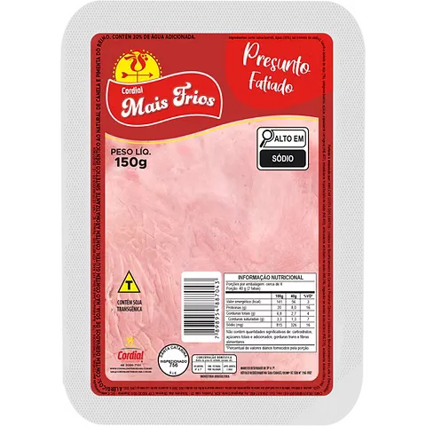 Presunto Cozido Fatiado Mais Frios 150g